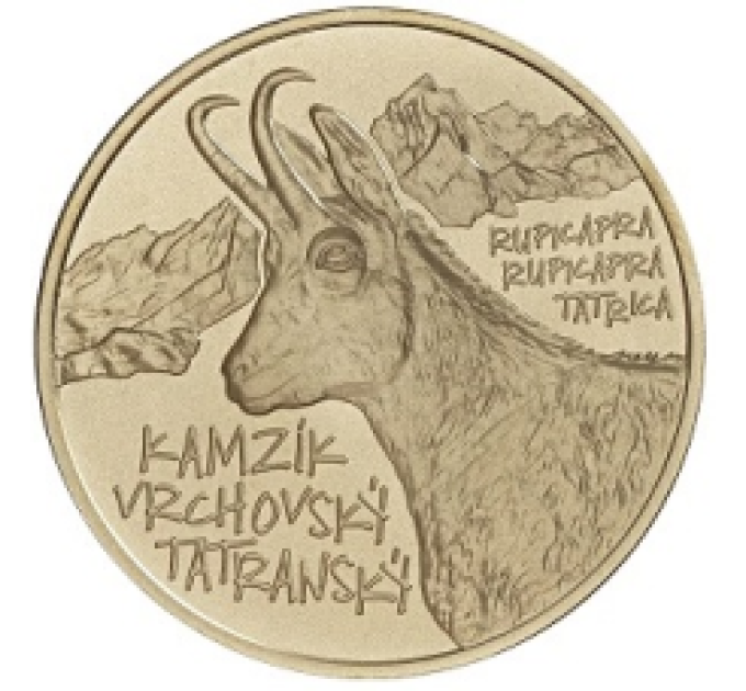  Slovakia 5 euroa UNC 2022 - Fauna and Flora Slovakiassa - Tatran ylämaan säämiskä
