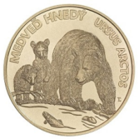  Slovakia 5 euroa UNC 2023 - Fauna and Flora Slovakiassa - Ruskea karhu