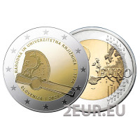Slovenia 2 euroa UNC 2024 - Kansallis- ja yliopistokirjasto 250 vuotta