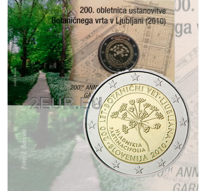 Slovenia 2 euroa BU 2010 - 200 vuotta Ljubljanan kasvitieteellinen puutarha  
