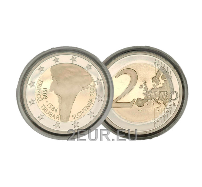 Slovenia 2 euroa proof 2008 - 500 vuotta Primoz Trubarin syntymästä 