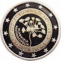 Slovenia 2 euroa proof 2010 - 200 vuotta Ljubljanan kasvitieteellinen puutarha