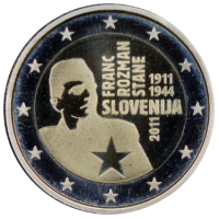 Slovenia 2 euroa proof 2011 - 100 vuotta Franc Rozmanin syntymästä