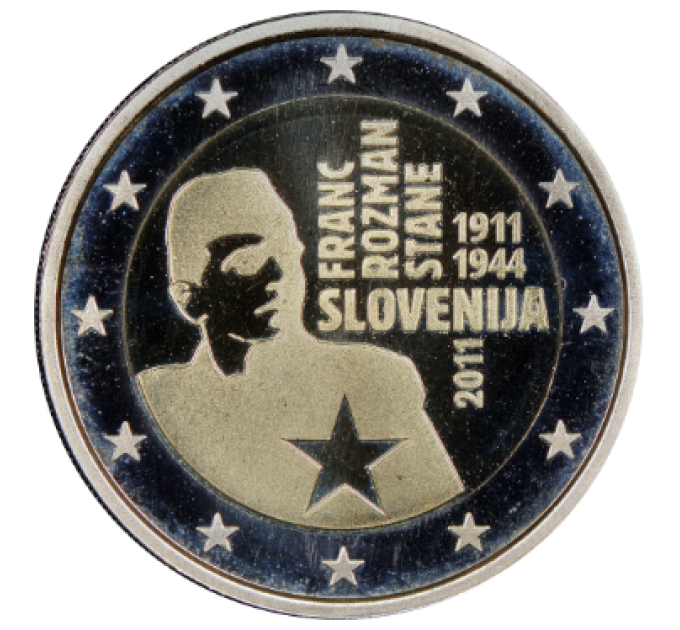 Slovenia 2 euroa proof 2011 - 100 vuotta Franc Rozmanin syntymästä