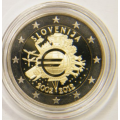 Slovenia 2 euroa proof 2012 - 10 vuotta Euro Cash
