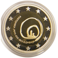 Slovenia 2 euroa proof 2013 - 800 vuotta ensimmäisestä vierailusta Postojnan luolissa