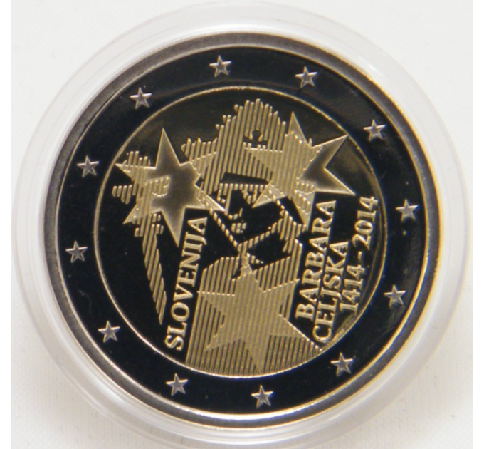 Slovenia 2 euroa proof 2014 - 600 vuotta Celjen Barbaran kruunaamisesta
