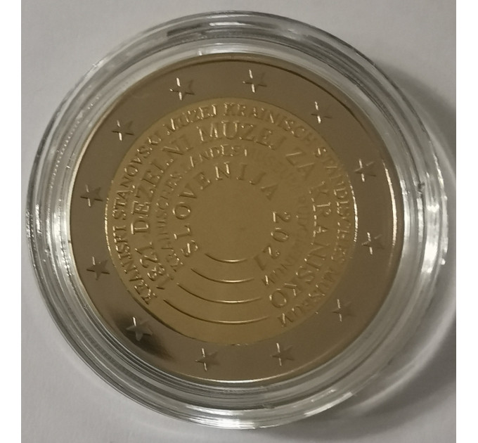 Slovenia 2 euroa proof 2021 - Slovenian kansallismuseo 200 vuotta 