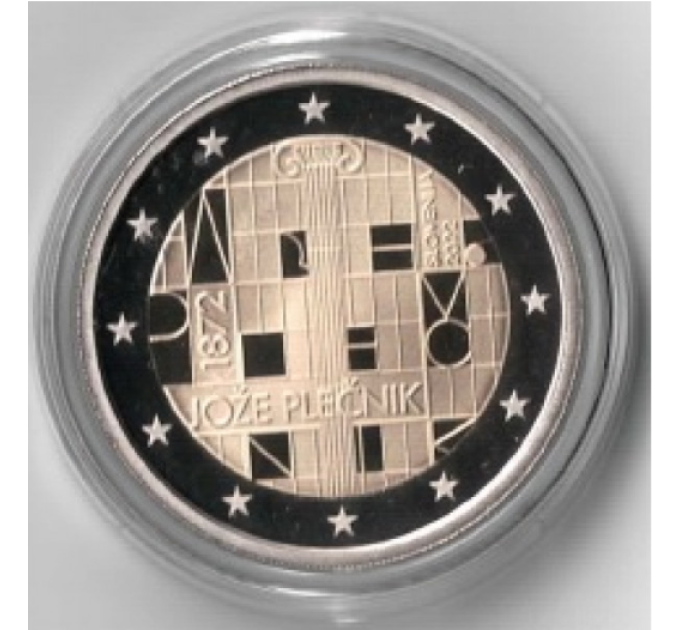 Slovenia 2 euroa proof 2022 - 150 vuotta Jože Plečnikin syntymästä  