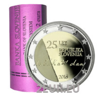 Slovenia 2 euroa rulla 2016 - itsenäisyyden 25-vuotisjuhla