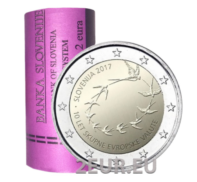 Slovenia 2 euroa rulla 2017 - Euron 10-vuotisjuhla