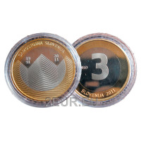 Slovenia 3 euroa proof 2011 - Slovenian itsenäisyyden 20 vuotta  
