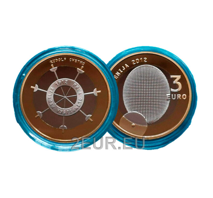 Slovenia 3 euroa proof 2012 - 100 vuotta ensimmäisestä olympiamitalista  