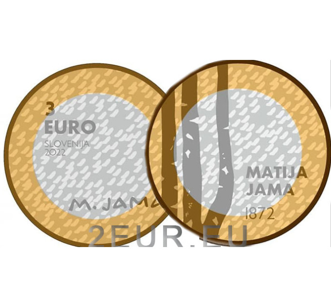 Slovenia 3 euroa proof 2022 - 150 vuotta taidemaalari Matija Jaman syntymästä  