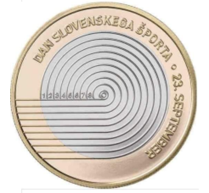 Slovenia 3 euroa UNC 2023 - Kansallinen vapaapäivä Slovenian urheilupäivä