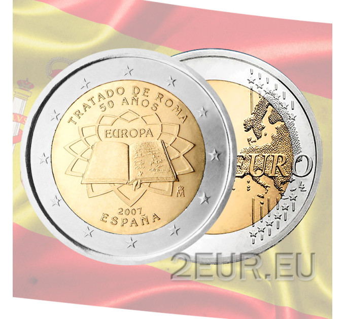 Espanja 2 euroa UNC 2007 - 50 vuotta Rooman sopimus