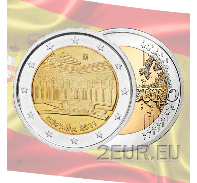 Espanja 2 euroa UNC 2011 - Alhambra Granadassa