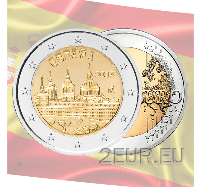 Espanja 2 euroa UNC 2013 - San Lorenzo de El Escorialin kuninkaallinen luostari