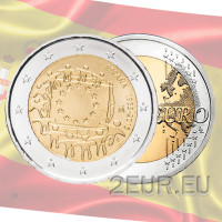 Espanja 2 euroa UNC 2015 - EU:n lipun 30-vuotispäivä