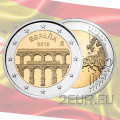 Espanja 2 euroa UNC 2016 - Segovian vanhakaupunki ja sen akvedukti