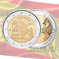 Espanja 2 euroa UNC 2017 - Oviedon ja Asturian kuningaskunnan monumentit