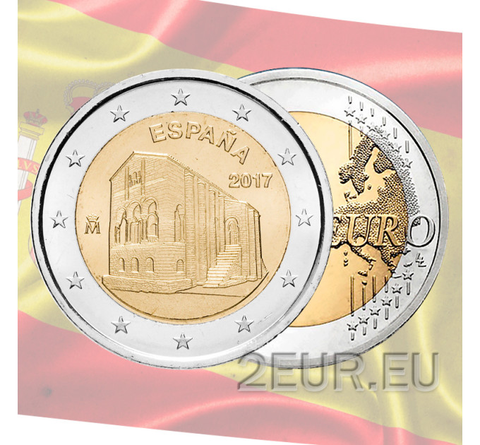 Espanja 2 euroa UNC 2017 - Oviedon ja Asturian kuningaskunnan monumentit