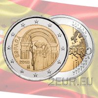 Espanja 2 euroa UNC 2018 - Santiago de Compostelan vanhakaupunki