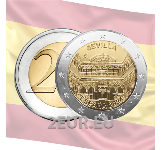 Espanja 2 euroa UNC 2024 - Sevillan katedraali