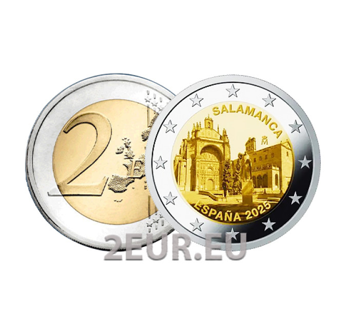 Espanja 2 euroa UNC 2025 - Salamancan vanhakaupunki