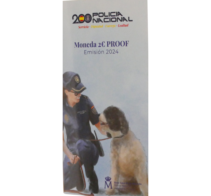Espanja 2 euroa proof 2024 – Kansallinen poliisikunta