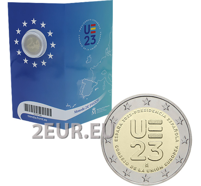 Espanja 2 euroa proof 2023 – Espanjan EU-puheenjohtajuus