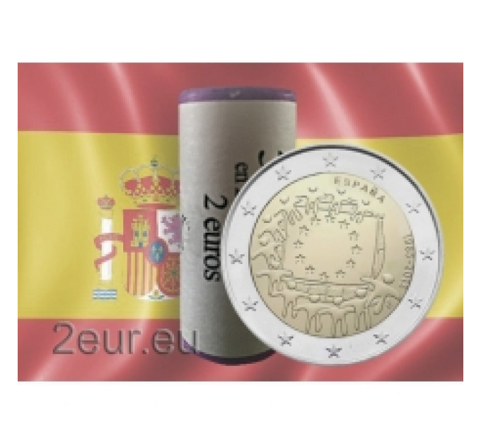 Espanja 2 euroa rullaa 2015 - EU:n lipun 30-vuotispäivä