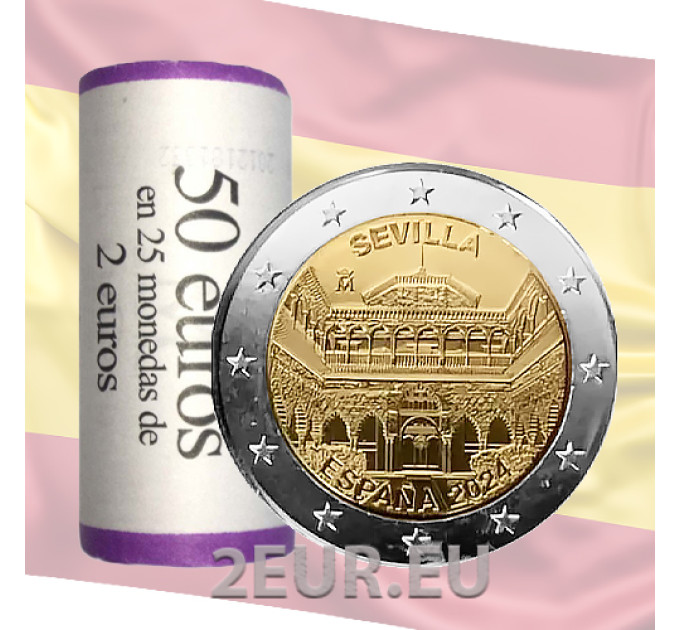 Espanja 2 euroa rullaa 2024 - Sevillan katedraali