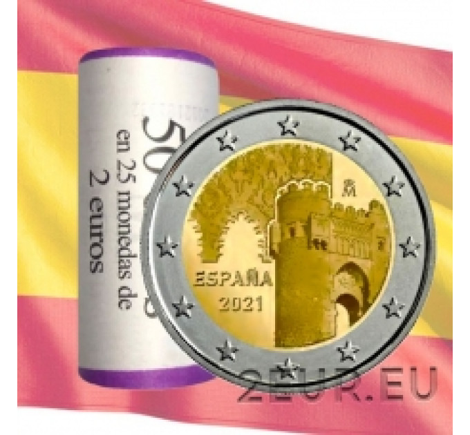 Espanja 2 euroa rullaa 2021 - Toledon historiallinen kaupunki