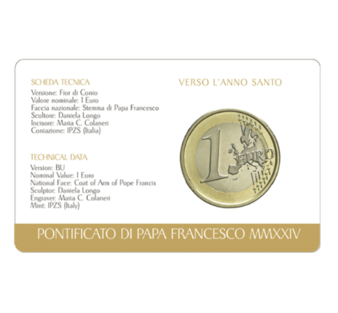 Vatikaani 1 EURO BU 2024 - №4