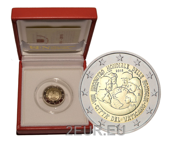 Vatikaanin 2 euron proof  2015 - VIII Maailman perhekokous - Philadelphia