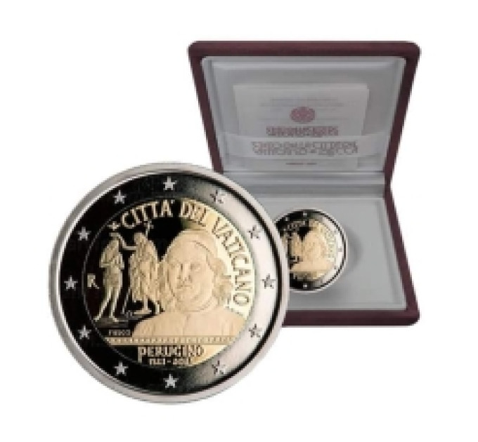 Vatikaani 2 euroa proof 2023 - 500 vuotta Pietro Peruginon kuolemasta