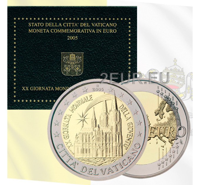 Vatikaani 2 euroa BU 2005 - XX. Maailman nuorisopäivä Kölnissä
