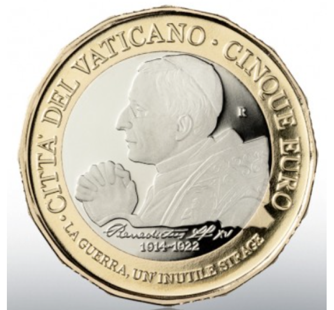 Vatikaanin 5 euron proof 2022 - Paavi Benedetto XV:n kuoleman sata vuotta