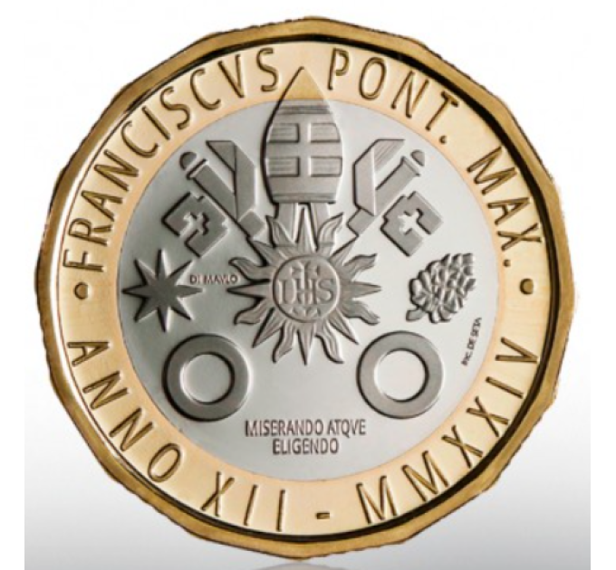 Vatikaanin 5 euron proof 2024 - 650 vuotta Francesco Petrarchin kuolemasta
