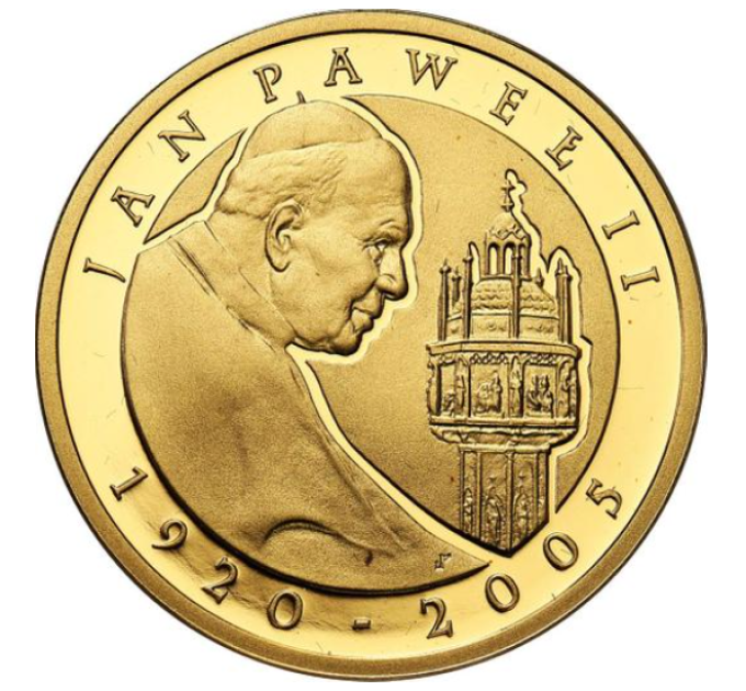 Puola 100 zlotya kulta proof 2005 - Paavi Johannes Paavali II