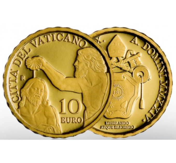 Vatikaanin 10 euron kulta proof 2024 - Kaste