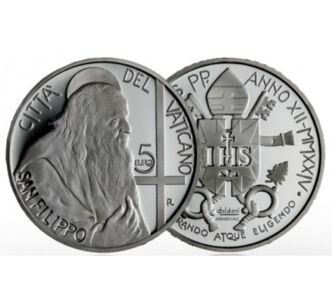 Vatikaanin 5 euron hopea proof 2024 - S. FILIPPO