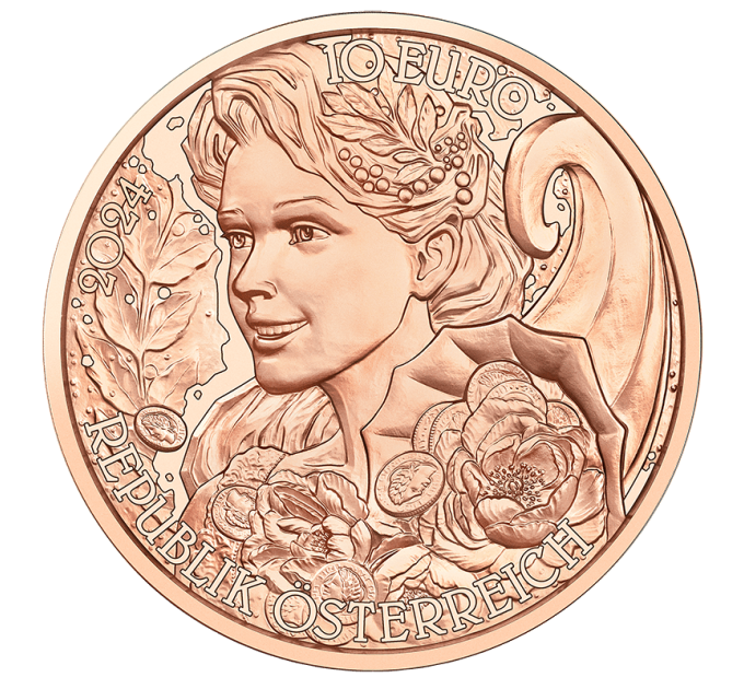 Itävalta 10 euron kolikon 2024 - Pioni