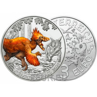 Itävalta 3 euron kolikko 2021-2 - Deinonychus antirrhopus