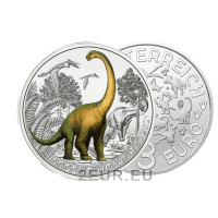 Itävalta 3 euron kolikko 2021-4 - Argentinosaurus