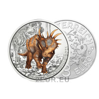 Itävalta 3 euron kolikko 2021-3 - Styracosaurus albertensis