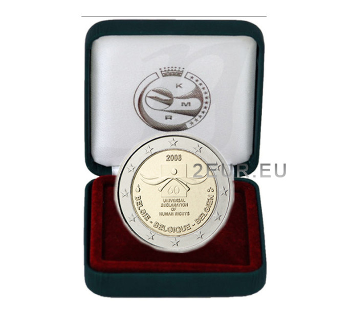 Belgia 2 euroa proof 2008 - 60 vuotta ihmisoikeuksien julistamisesta 