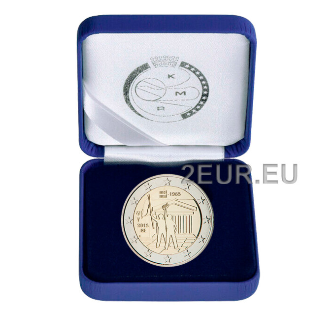 Belgia 2 euroa proof 2018 - 50 vuotta toukokuussa 1968 Belgian tapahtumat - Opiskelijoiden kapina 