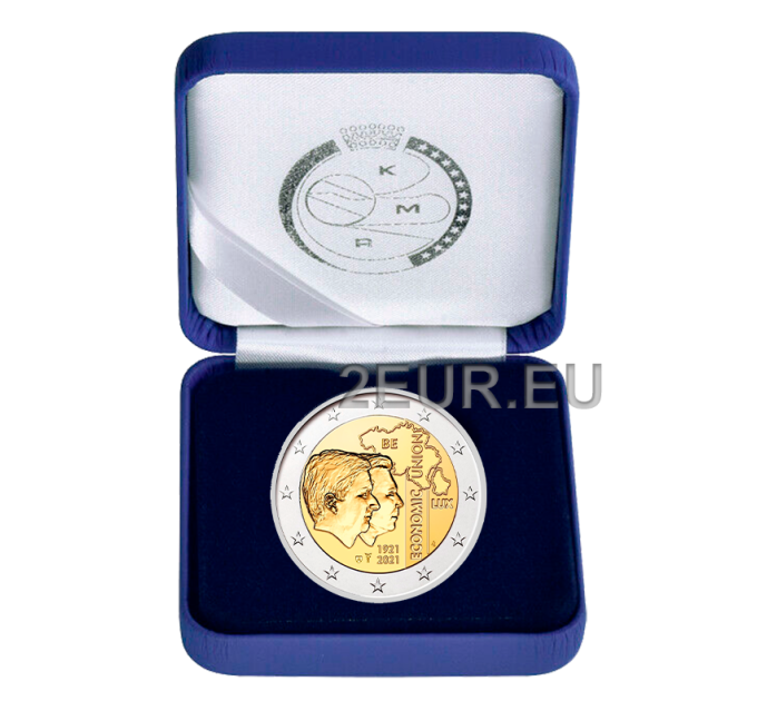 Belgia 2 euroa proof 2021 - 100 vuotta Belgian ja Luxemburgin talousliittoa 